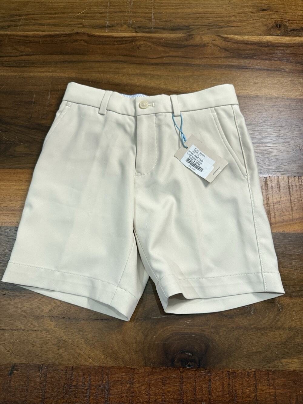 NEW Peter Millar Salem Youth Performance Golf Shorts beige Size XS (5/6)